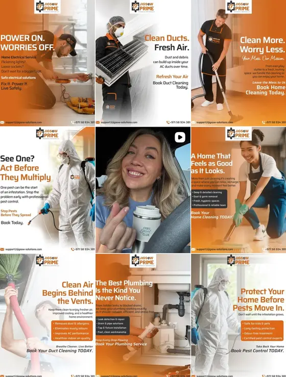 Duct & Home Cleaning social media design by UpStream