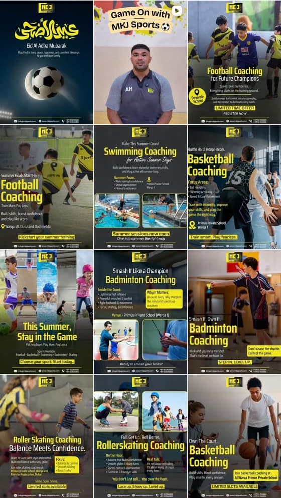 Social media post designed by UpStream for a UAE business