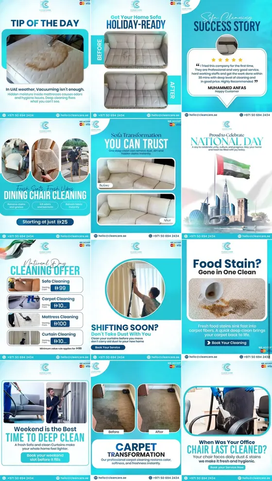 Cleaning & Maintenance social media design by UpStream